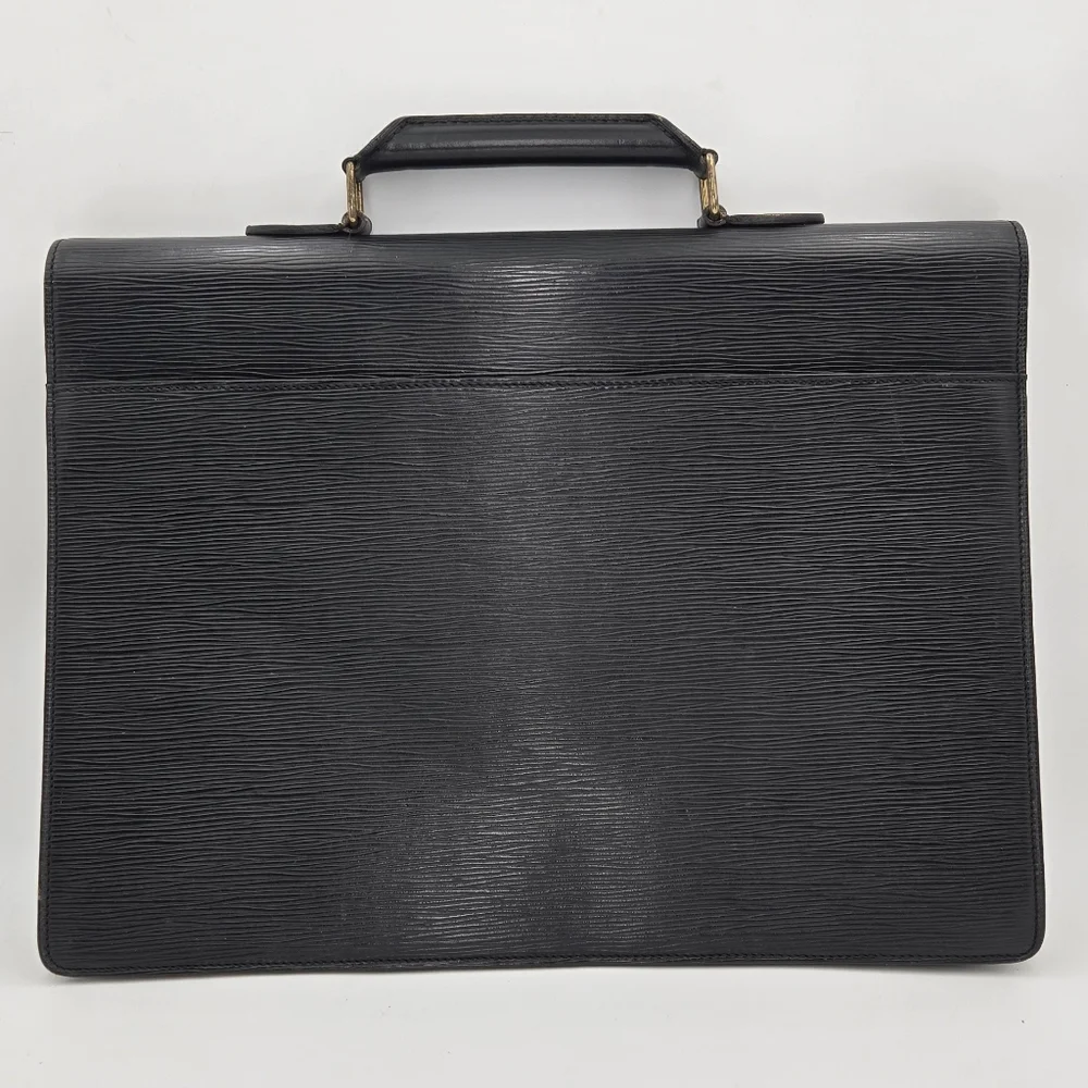 Louis Vuitton Serviette Ambassadeur Briefcase in Black Epi Leather MI0901